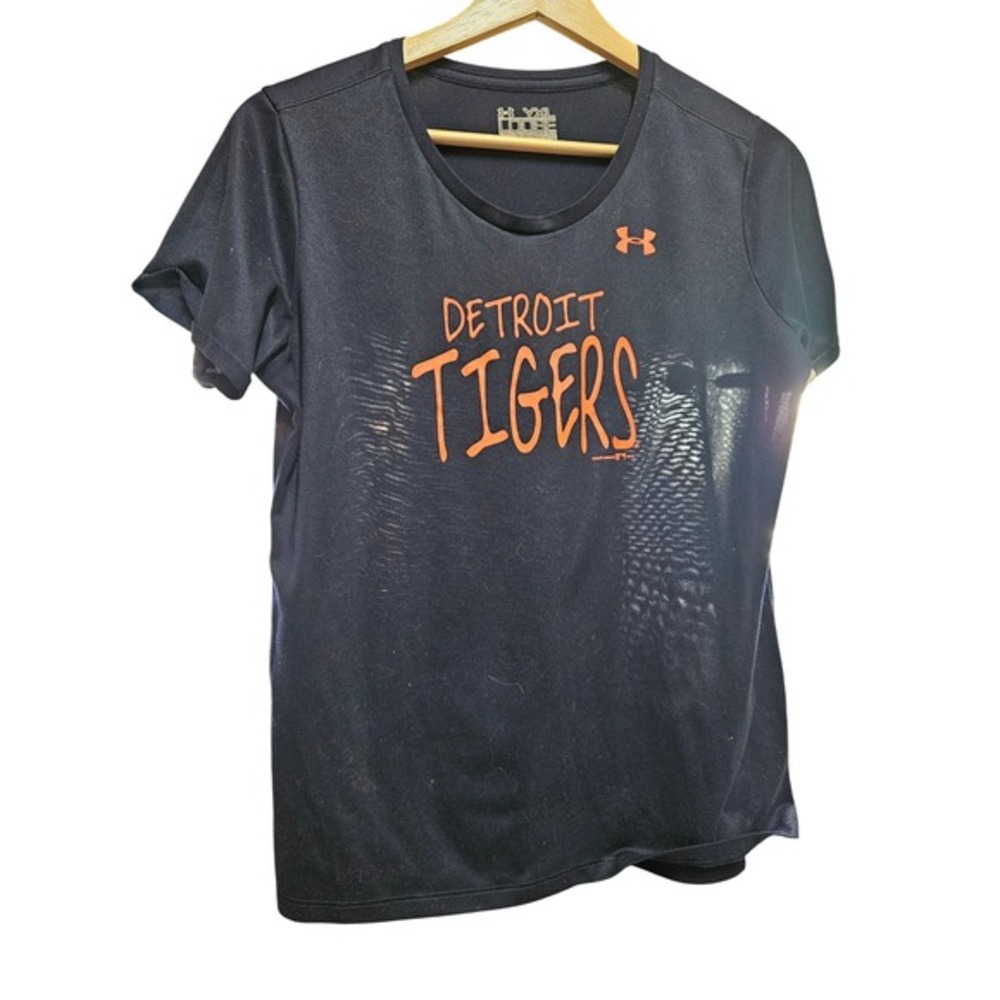 Under Armour Detroit‎ Tigers HeatGear YXL Loose Fit Activewear T-Shirt